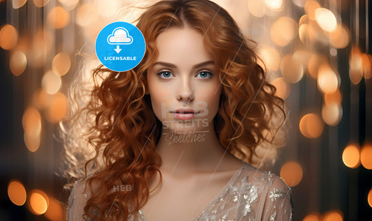 A Woman With Curly Red Hair