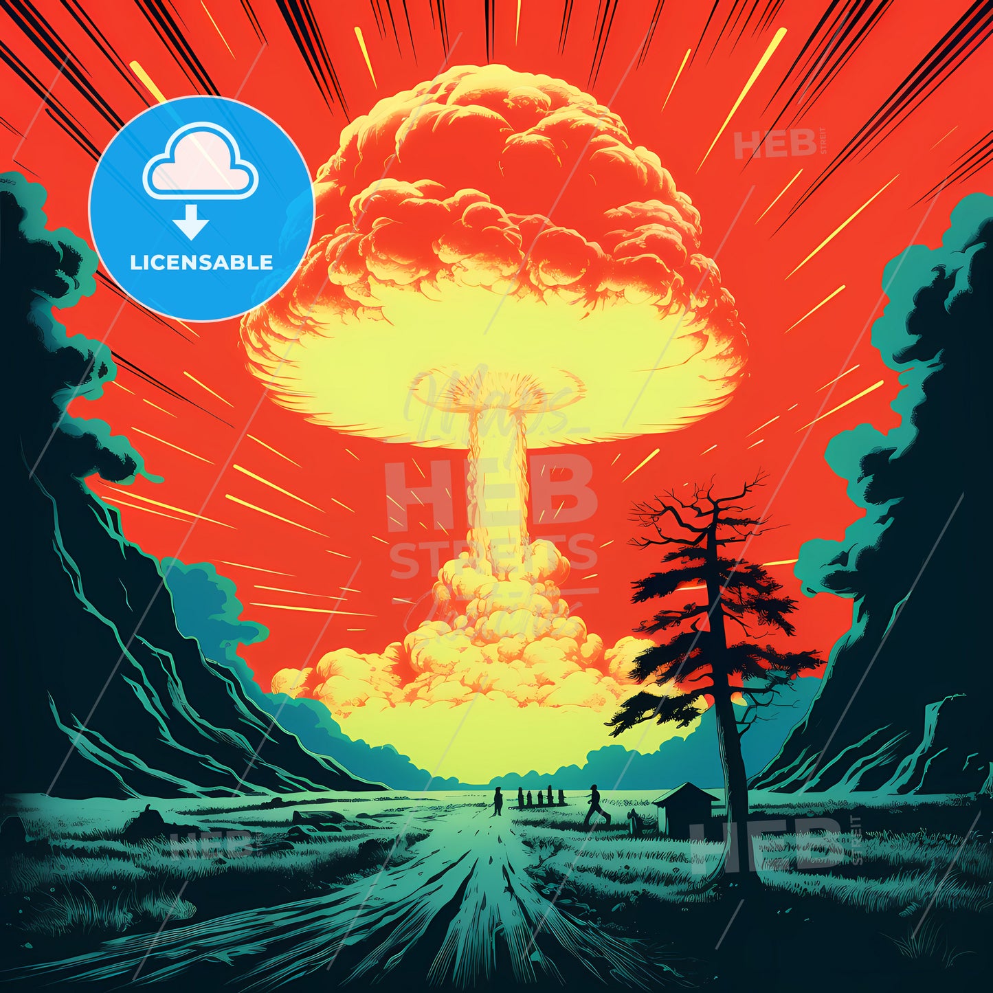 A Large Mushroom Cloud In The Sky