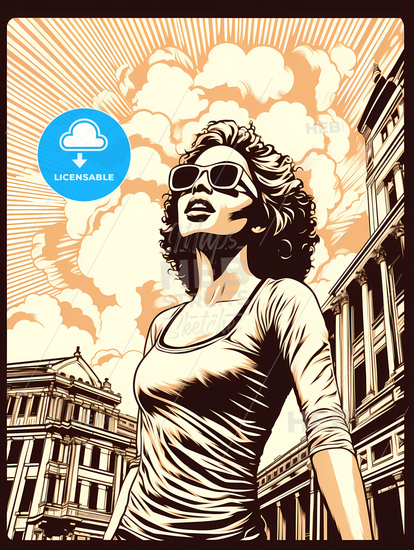 A Woman In Sunglasses And A City