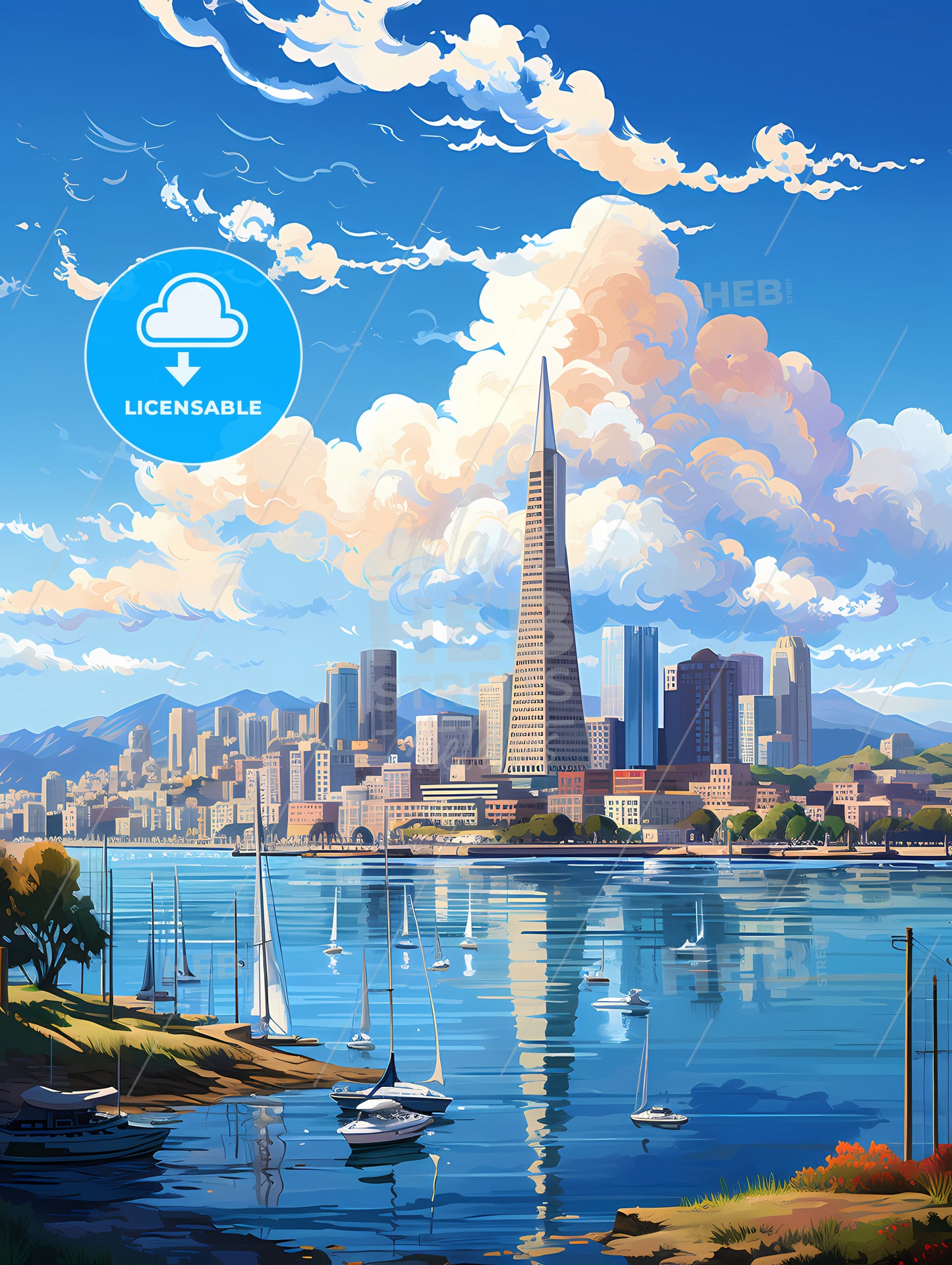 A City Skyline With Boats On The Water