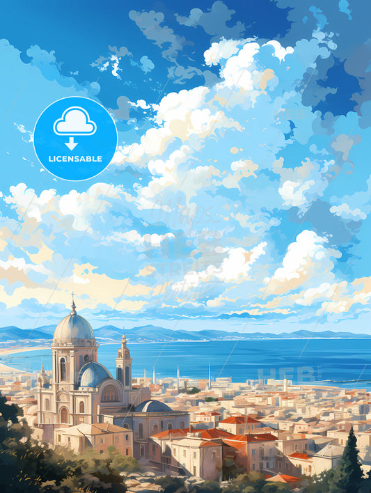 A Large Building With A Dome And A Body Of Water