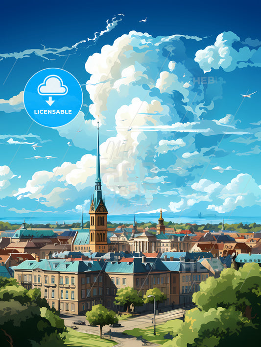 A City With A Tall Spire