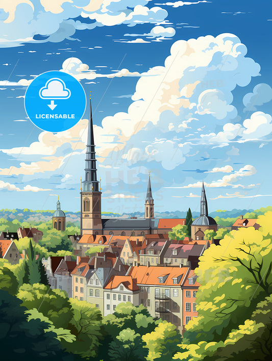 A City With A Tall Tower