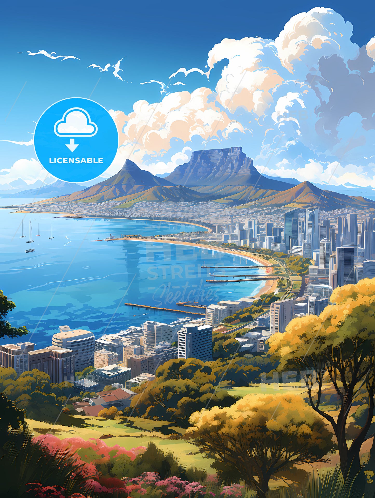 A City Next To A Body Of Water