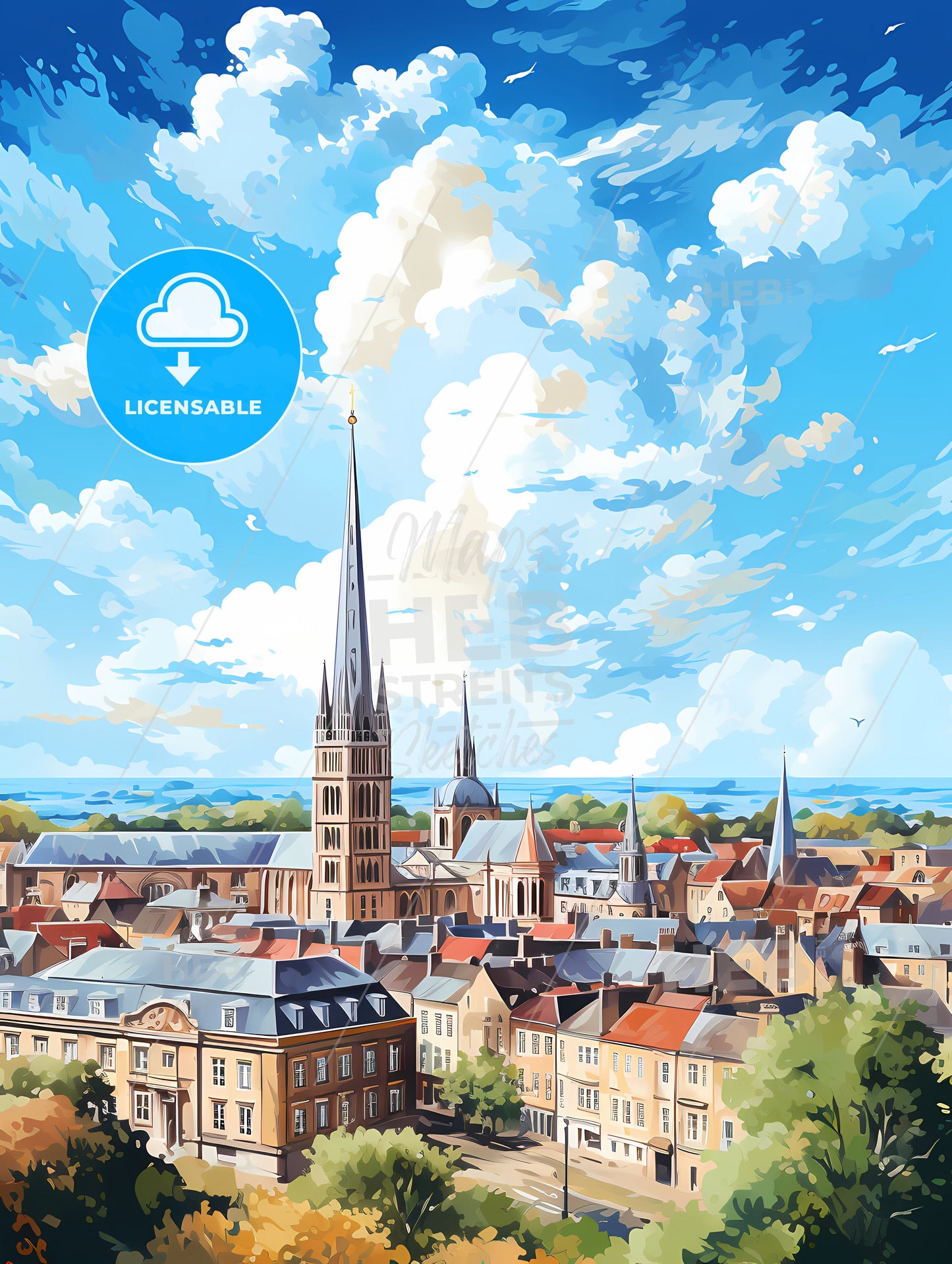 A City With A Tall Spire