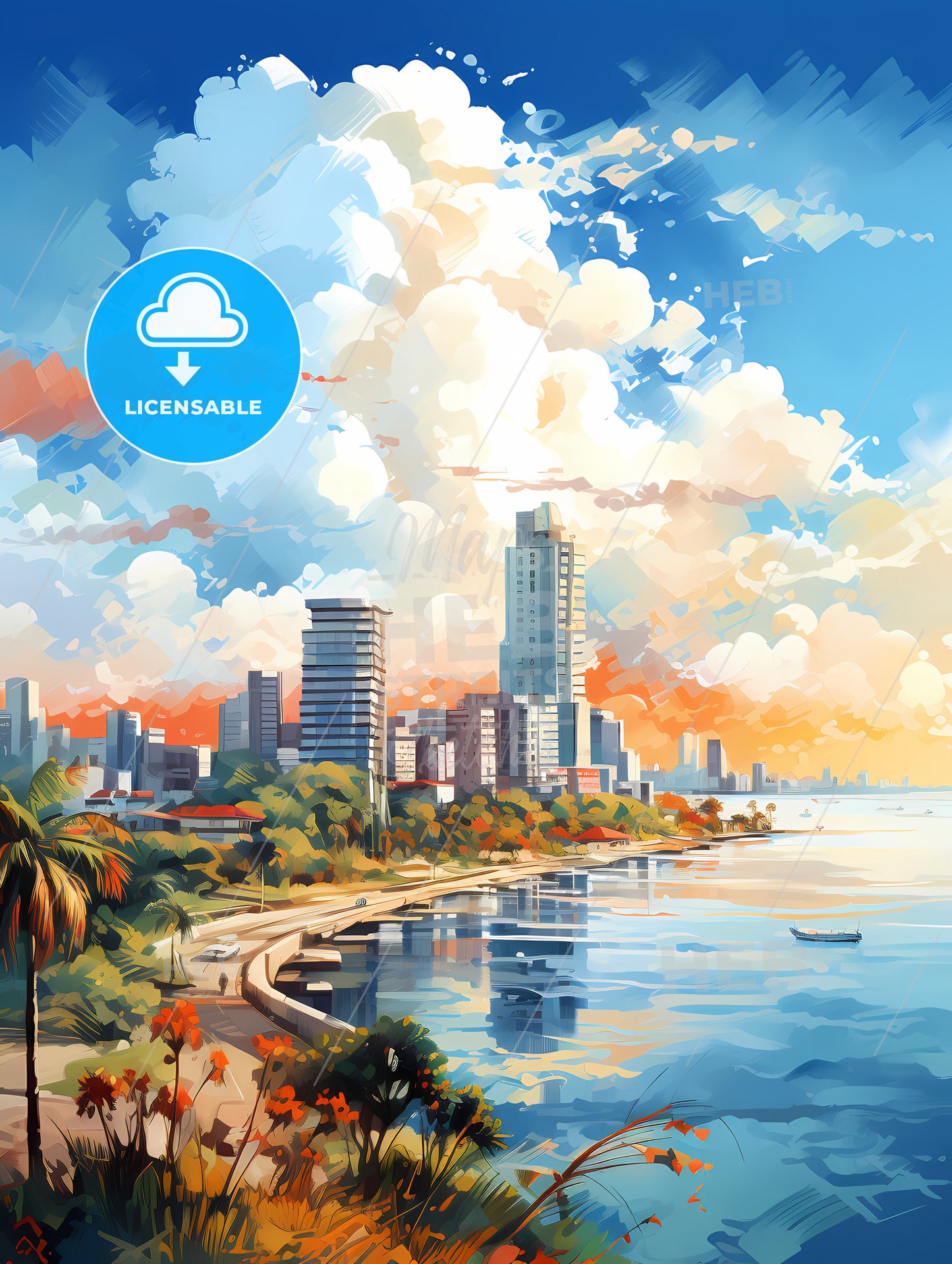 A City Next To A Body Of Water