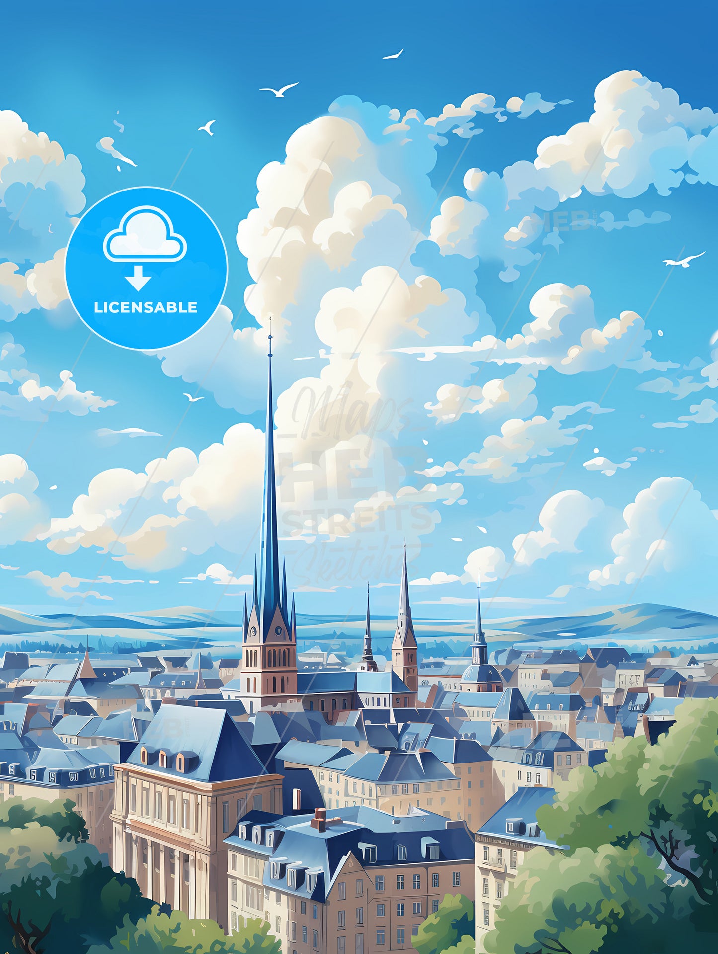 A City With A Tall Spire