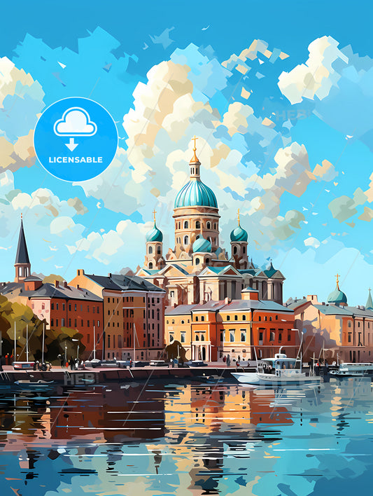 A Water Next To A Building