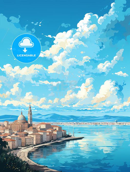 A City Next To A Body Of Water