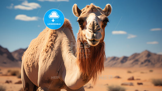A Camel In The Desert