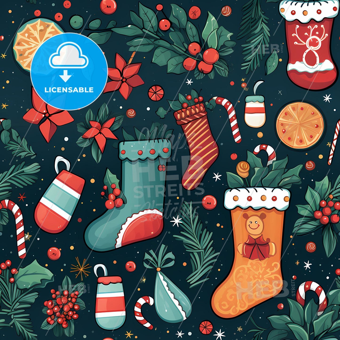 A Collection Of Christmas Stockings