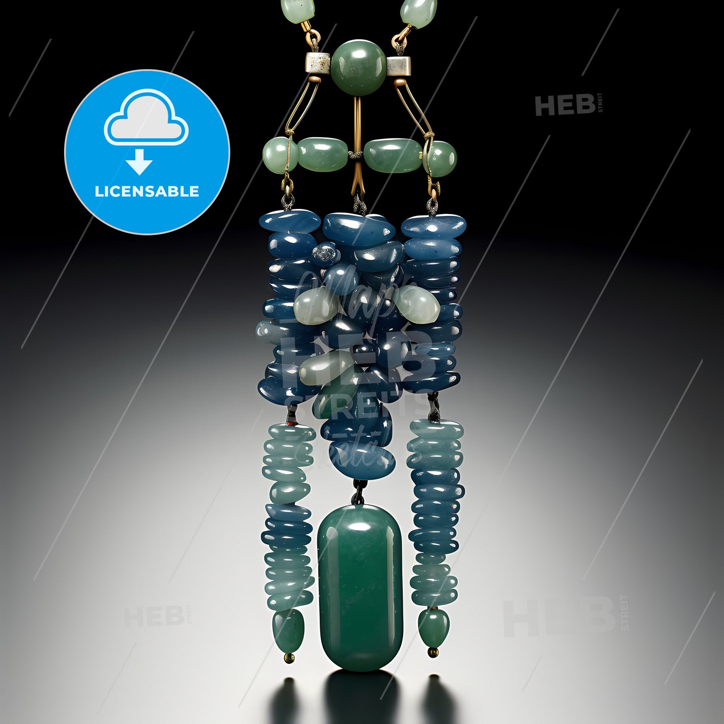 A Necklace With Different Colored Stones