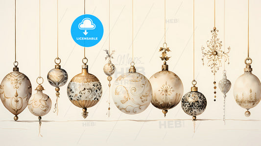 A Group Of Ornaments From Strings