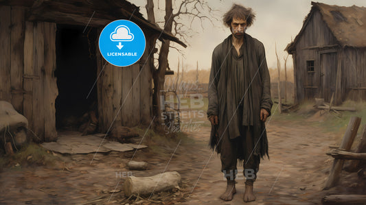 A Man Standing Outside A Building