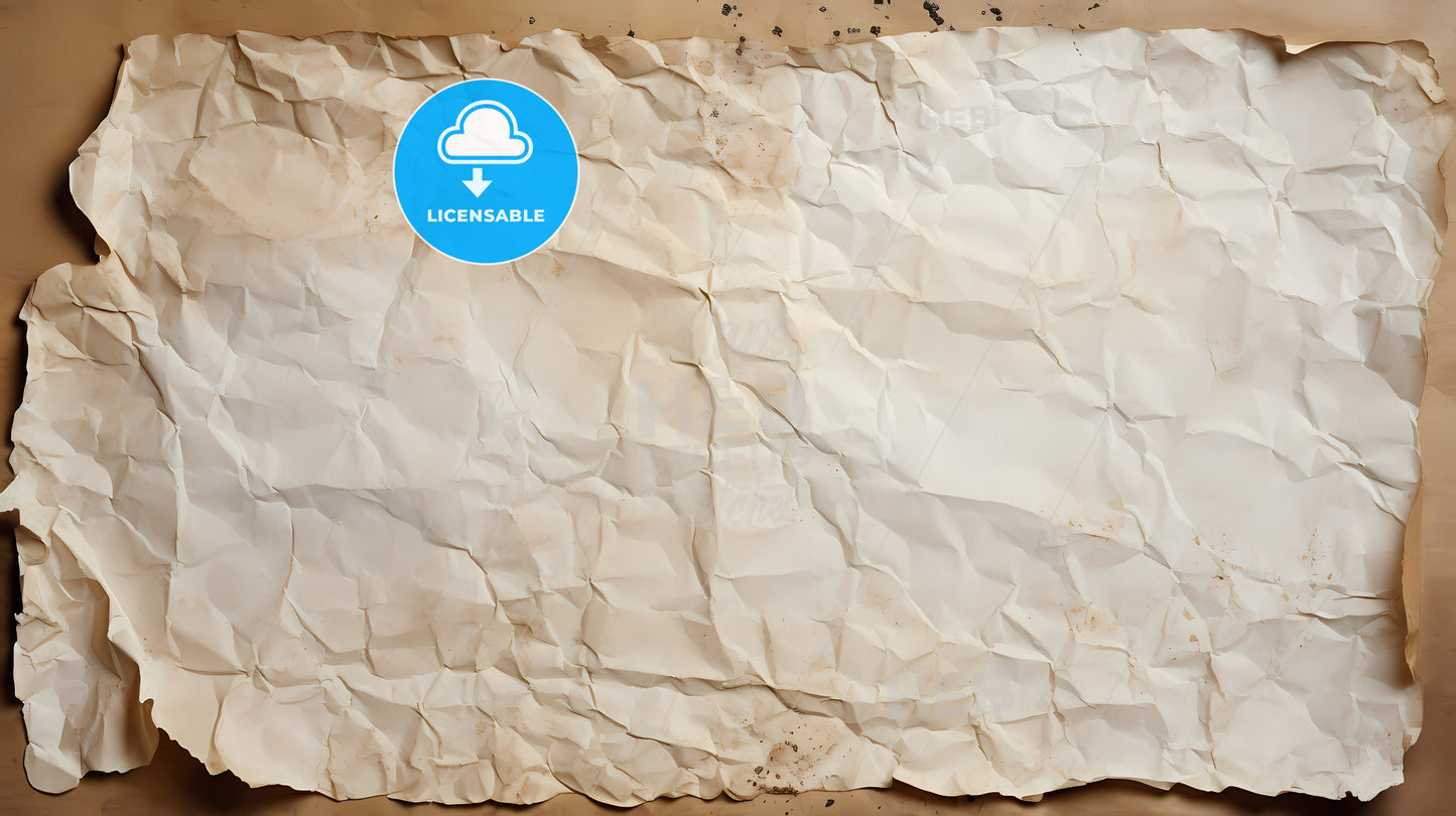 A Piece Of Paper On A Brown Surface