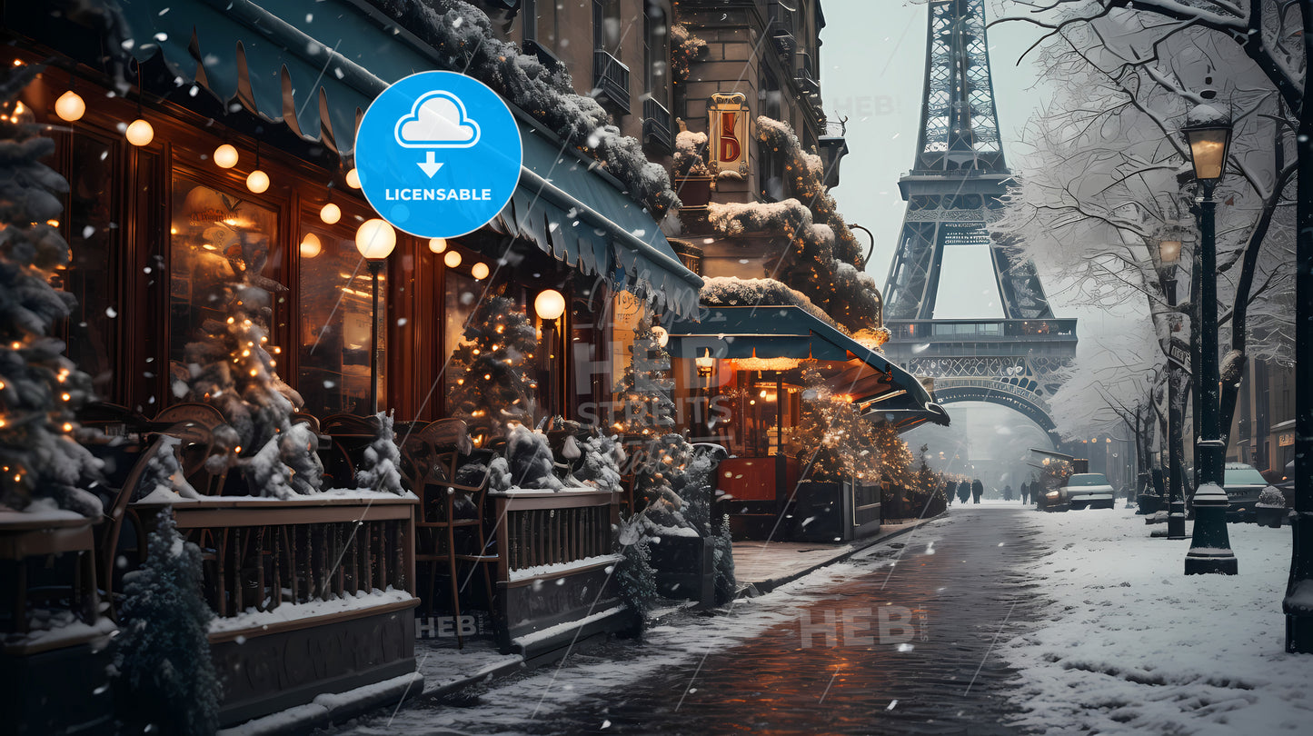 A Street With A Tower In The Background