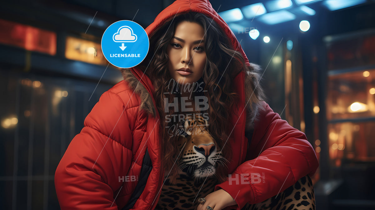 A Woman In A Red Coat