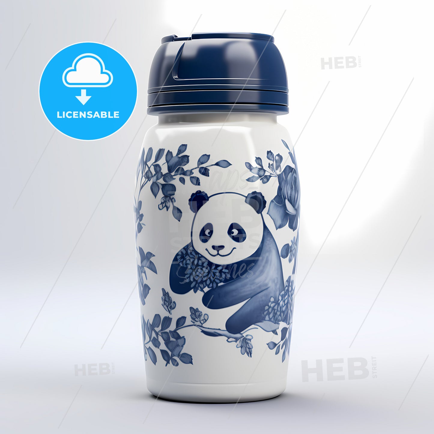 A White And Blue Water Bottle