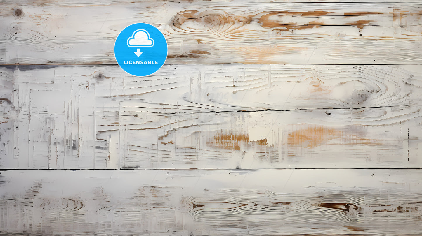 A White Wood Planks With Cracks