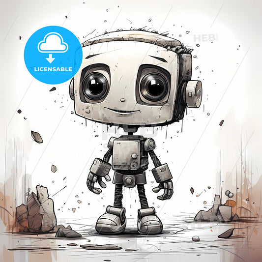 A Cartoon Of A Robot