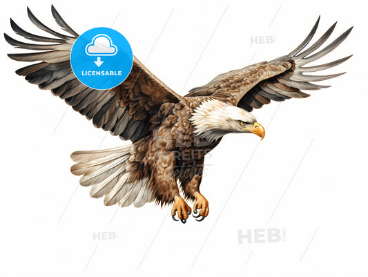 A Bald Eagle Flying In The Sky