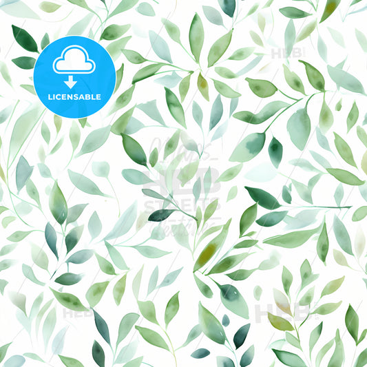 A Pattern Of Leaves On A White Background