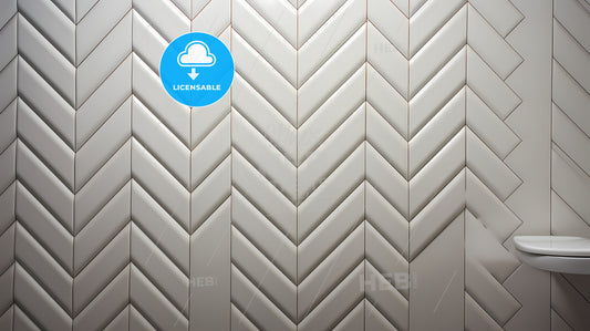 A White Tile With Red Lines