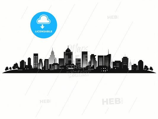 A Silhouette Of A City