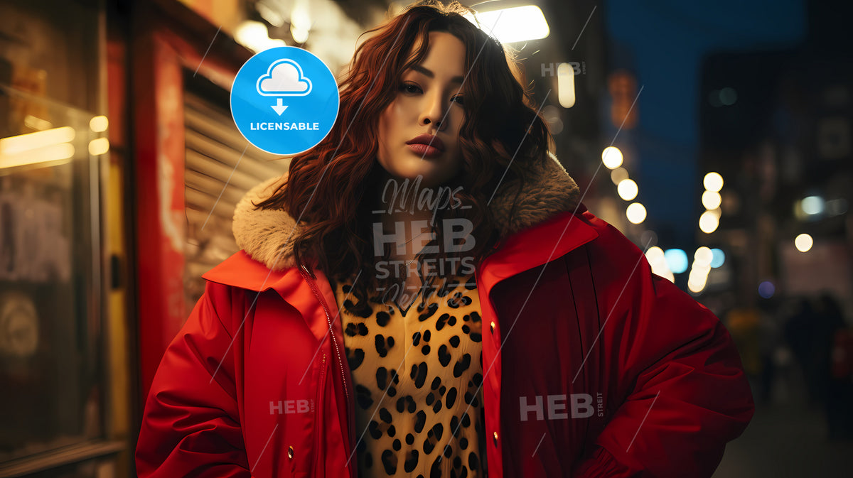 A Woman In A Red Coat