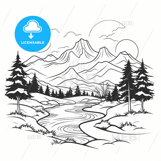 A River Running Through A Mountain