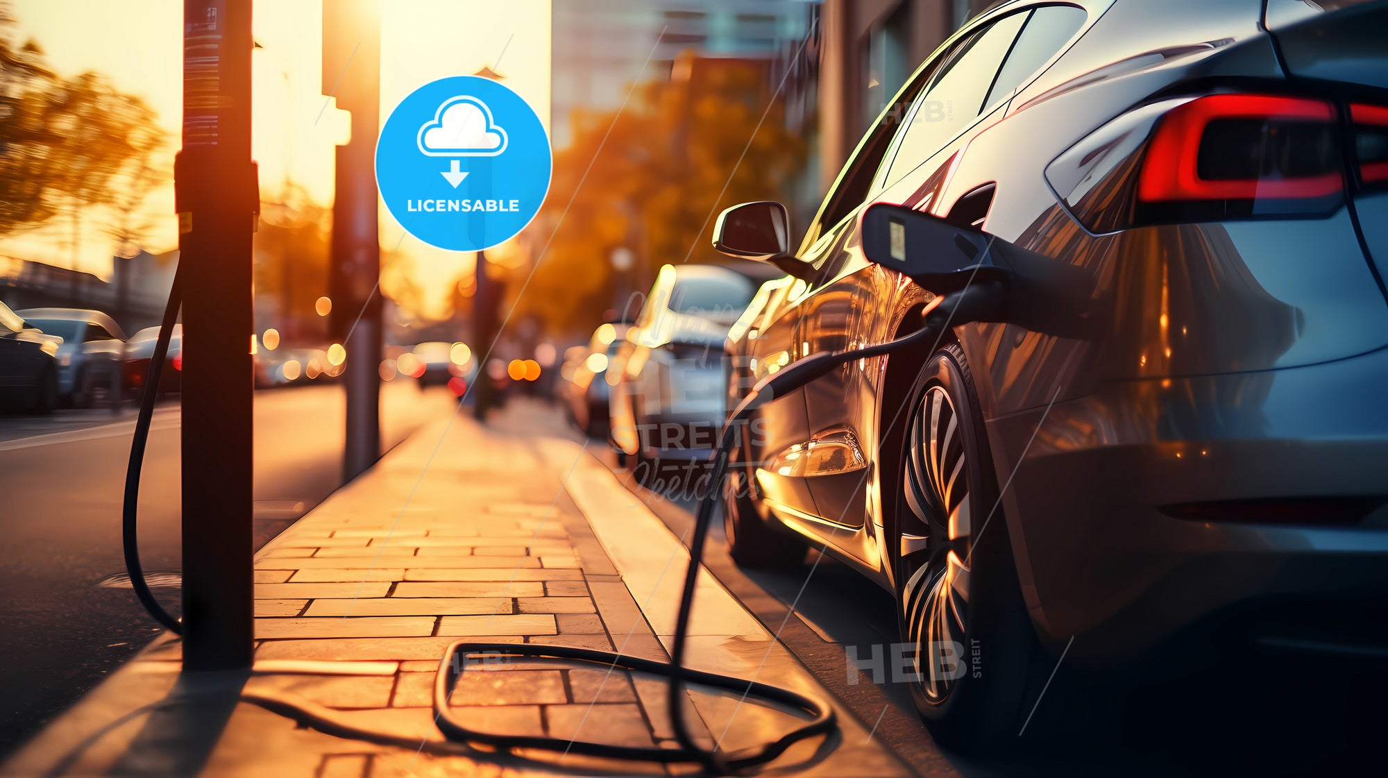 A Car Charging At A Charging Station – HEBSTREITS