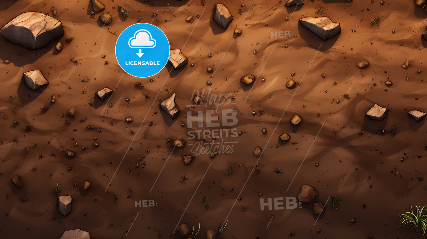 A Group Of Rocks In The Dirt