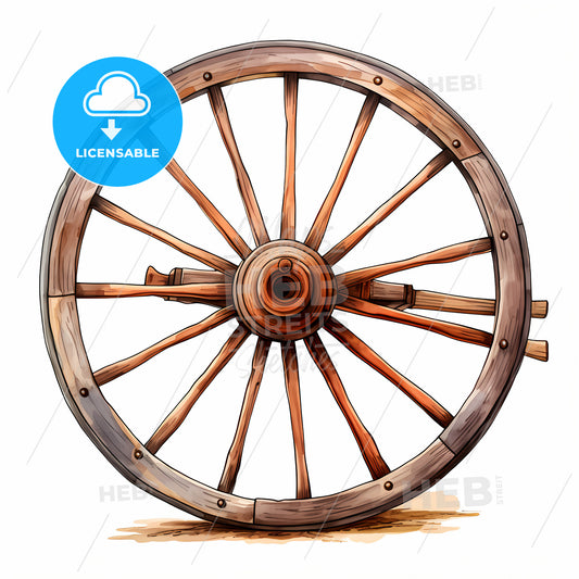 A Wooden Wheel With Spokes