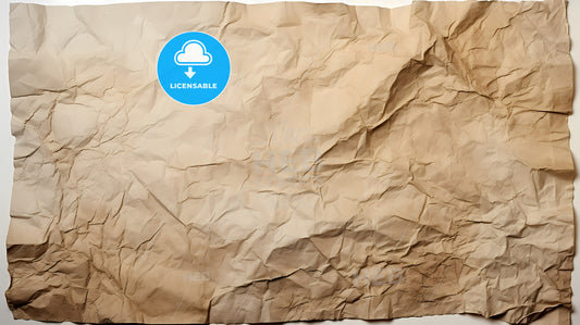 A Crumpled Paper With A Crease