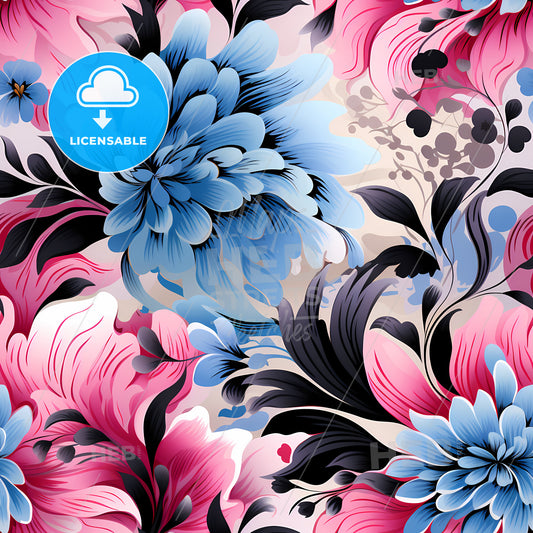 A Colorful Floral Pattern With Flowers