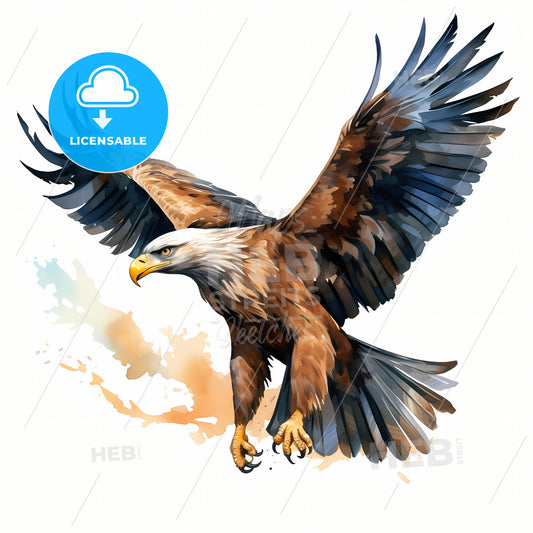 A Bird Flying With Wings Spread