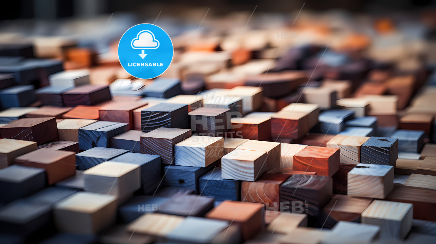 A Pile Of Wood Blocks