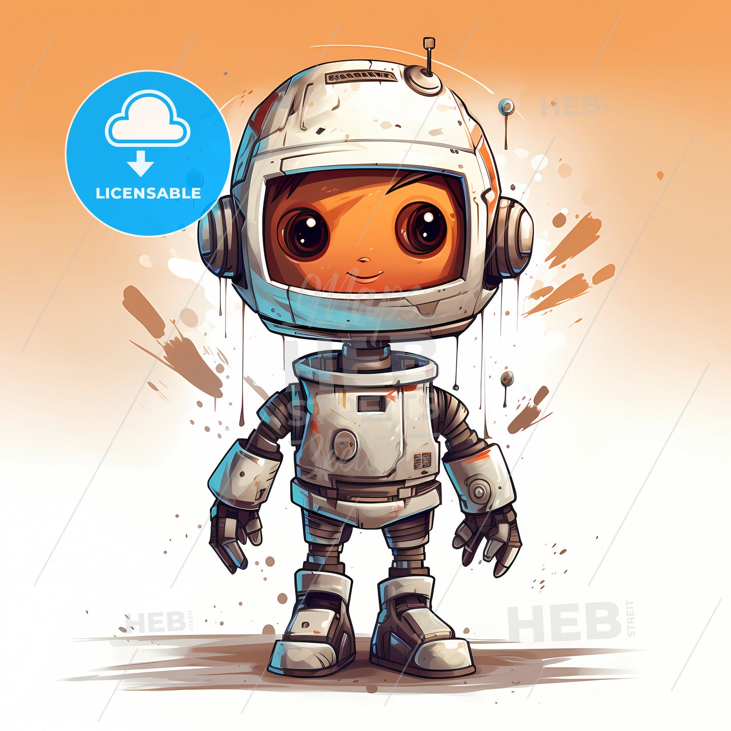 A Cartoon Of A Robot