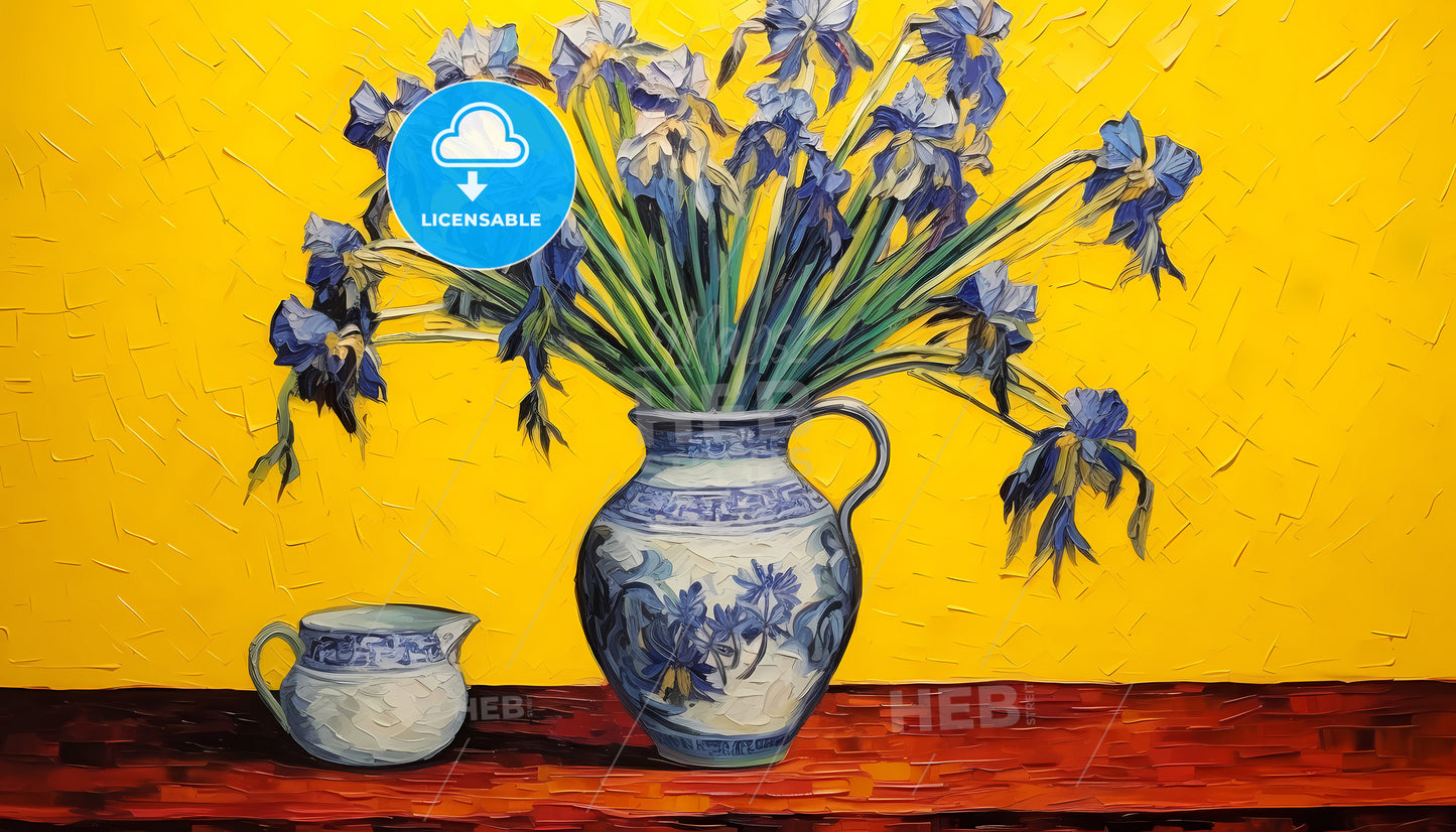 A Painting Of Flowers In A Vase