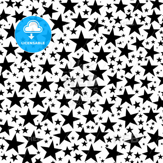 A Black Stars On A White Background