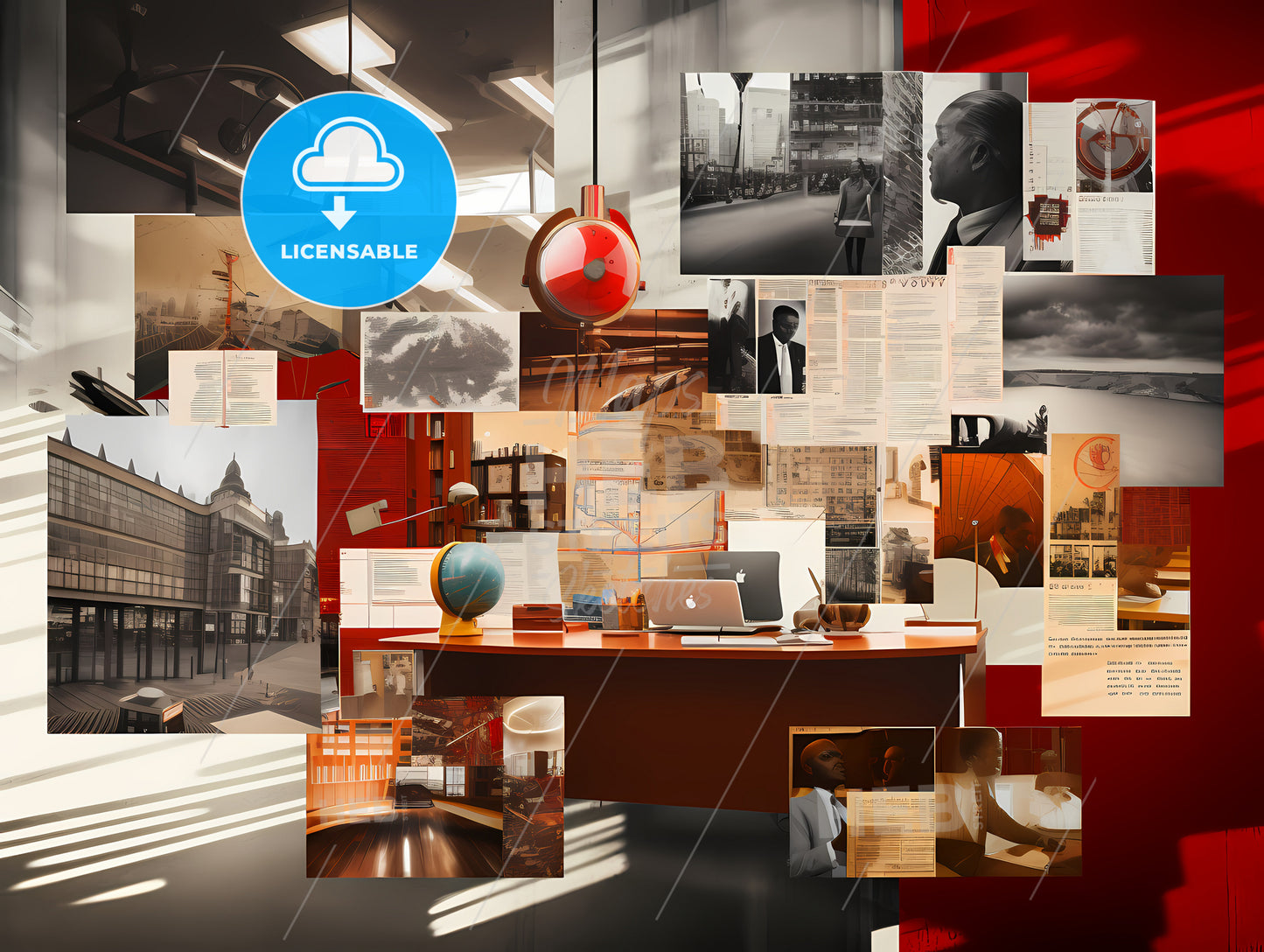 A Collage Of Pictures On A Wall