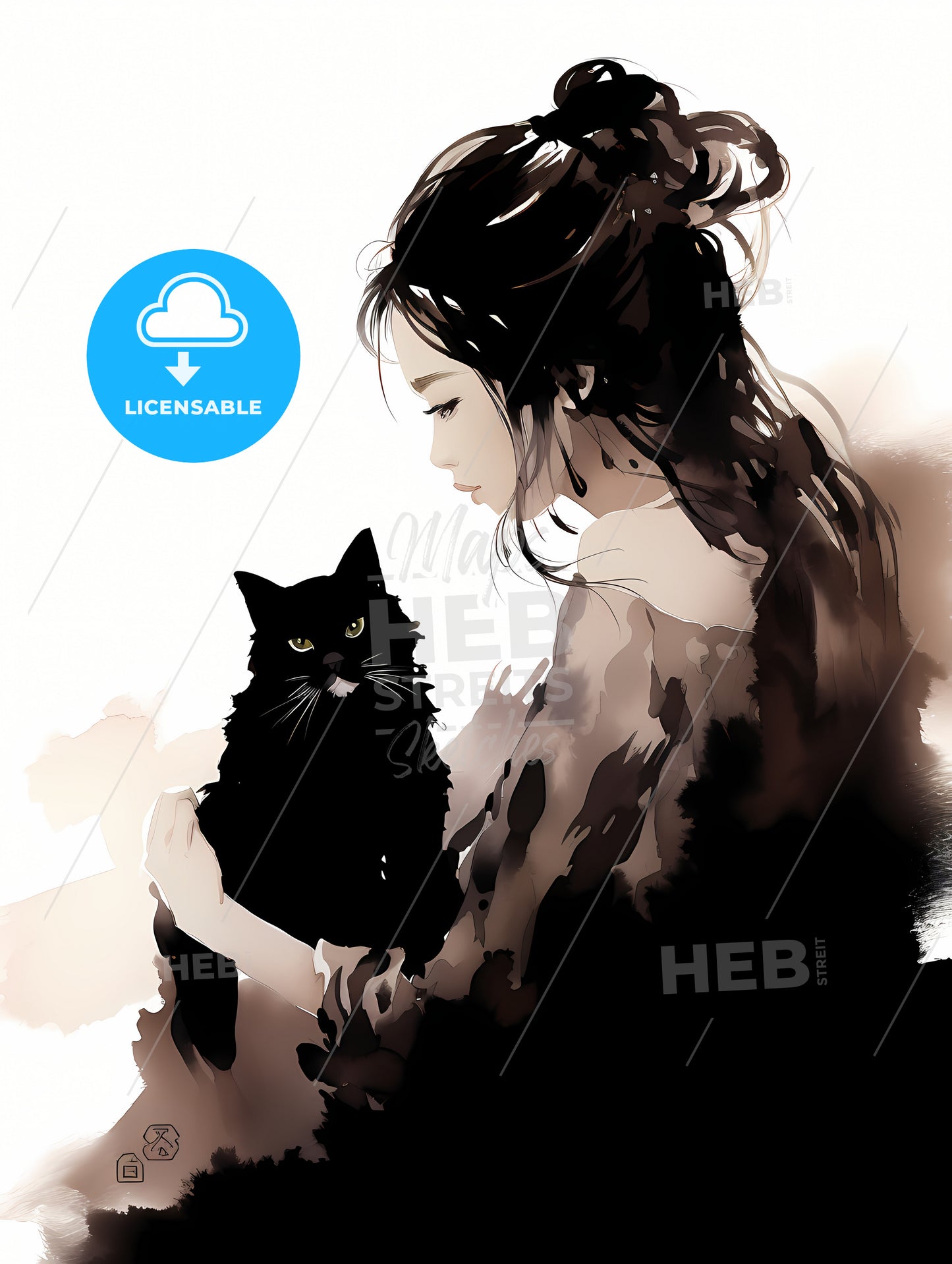 A Woman Holding A Cat