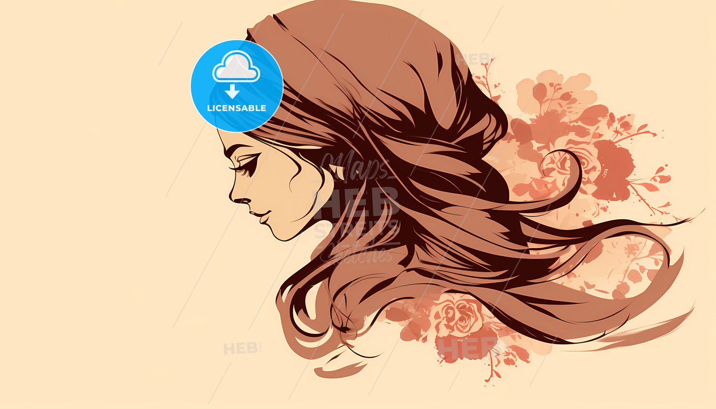 A Profile Of A Woman With Long Hair