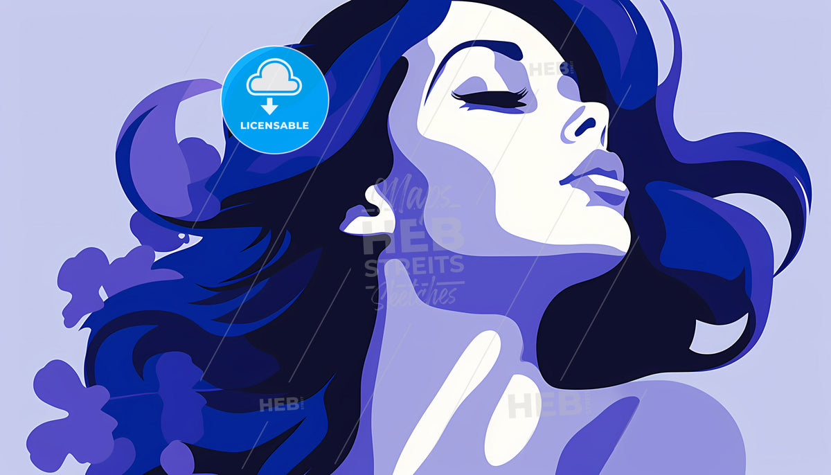 A Woman With Blue Hair