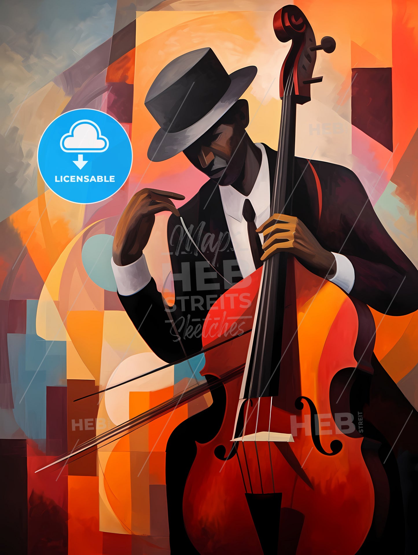 A Man Playing A Cello