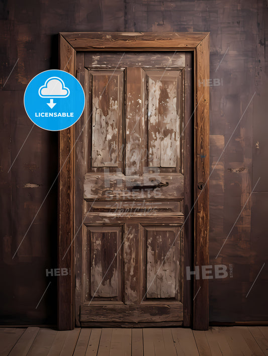 A Wooden Door With A Handle