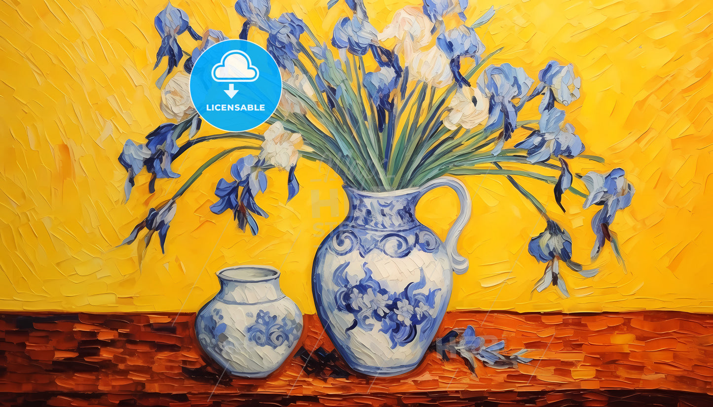 A Painting Of Flowers In A Vase