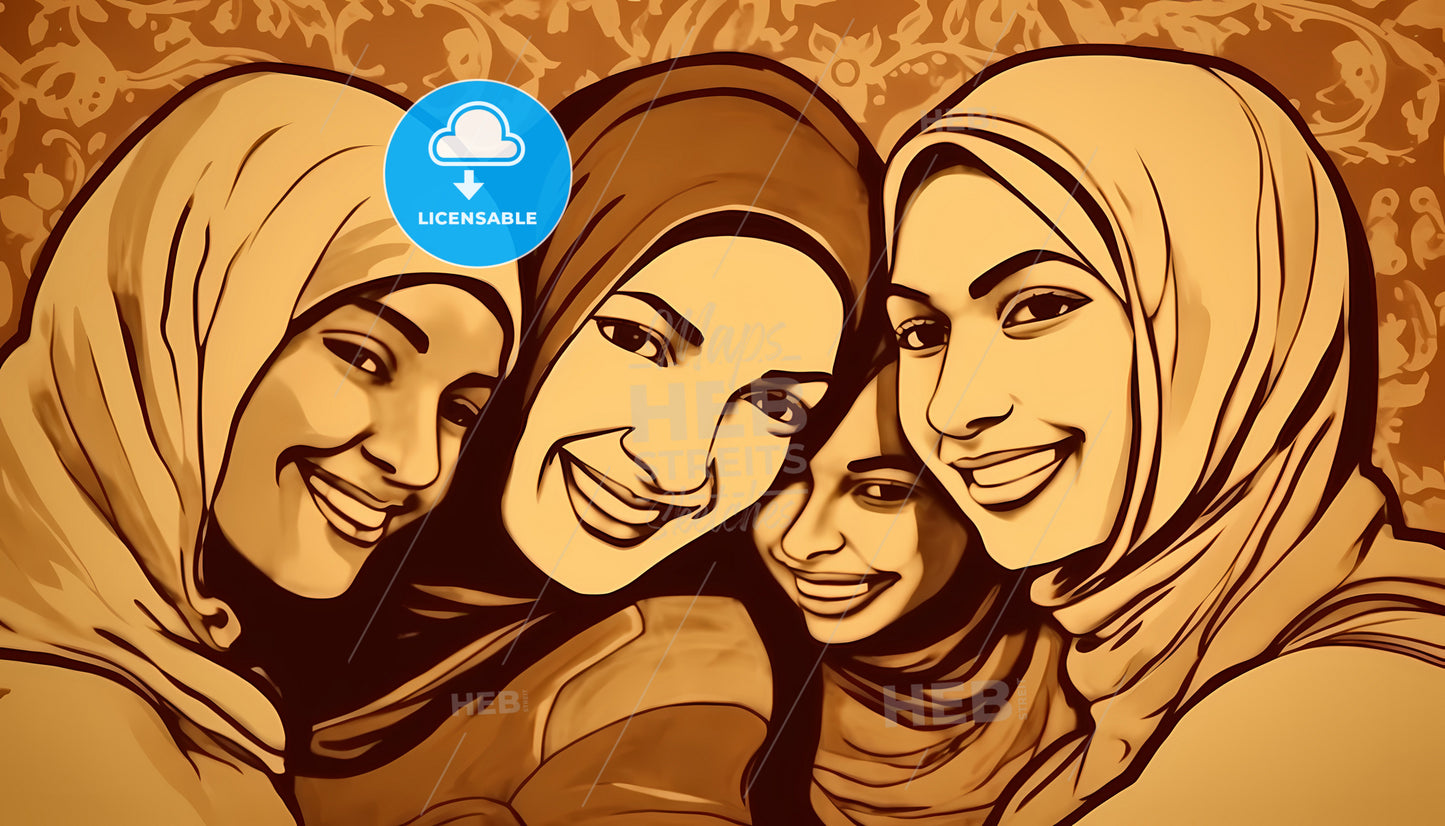 A Group Of Women Taking A Selfie