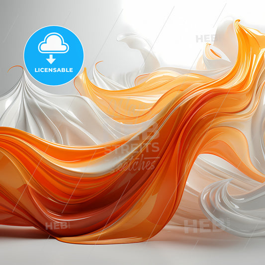 A White And Orange Swirls