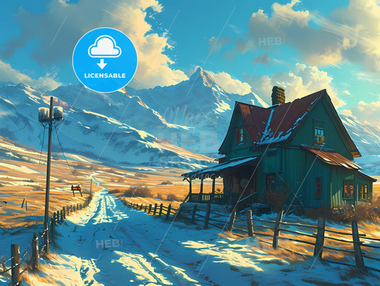 Happy New Year, A House In The Snow